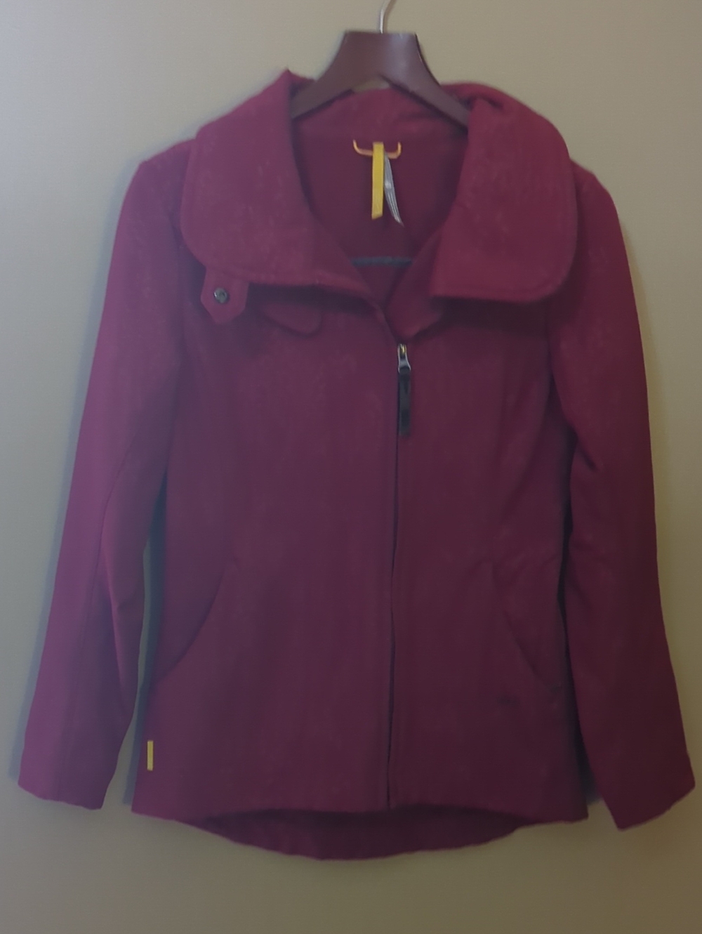Women's Maroon Zip-Front Jacket